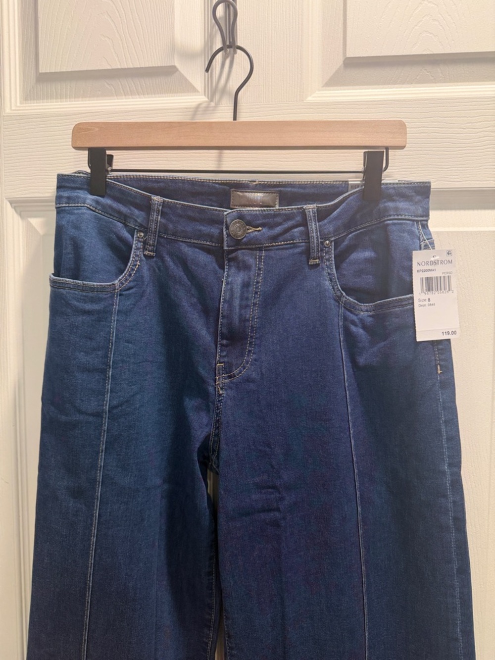 KUT from the Kloth Margo Cuffed Pintuck Wide Leg Jeans-Size 8-NWT - Picture 8 of 14